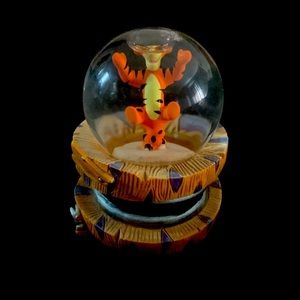 Disney tigger bouncing on a spring globe
